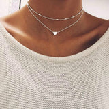 Love Heart Choker Necklace