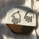 Hollow Out Face Dangle Earrings