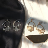 Hollow Out Face Dangle Earrings